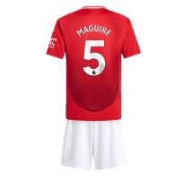 Manchester United Harry Maguire #5 Koszulka Podstawowa dzieci 2024-25 Krótki Rękaw (+ krótkie spodenki)